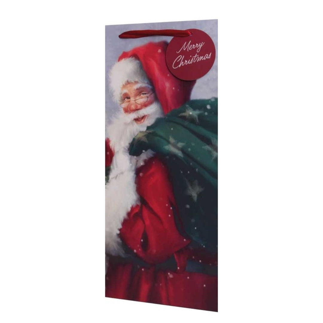 Tallon Christmas Bottle Bag 36 x 12cm - Xmas Santa