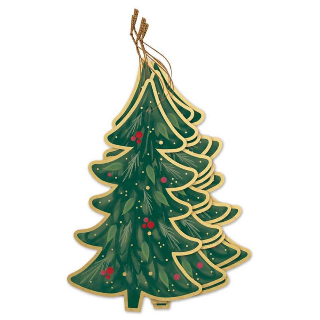 Tallon Christmas Gift Tags A Pack Of 8pcs Tree Shaped