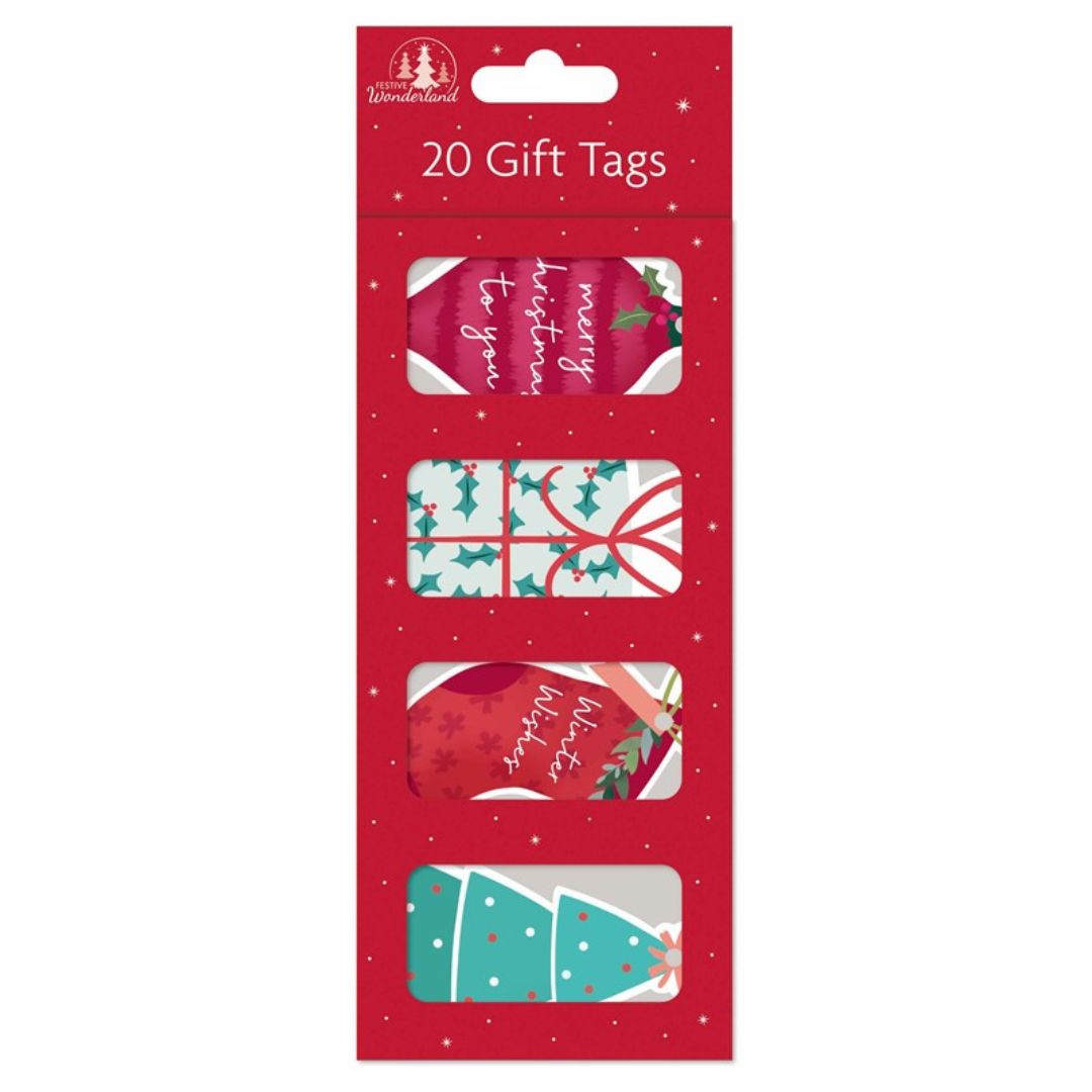 Tallon Christmas Gift Tags Of 4 Designs A Pack Of 20pcs