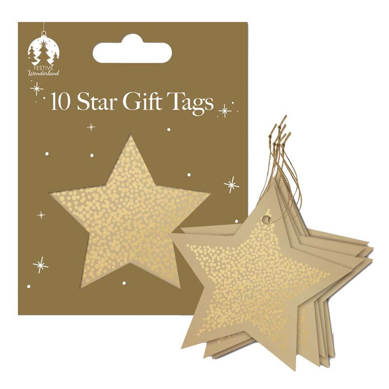 Tallon Christmas Gift Tags A Pack Of 10pcs - Star