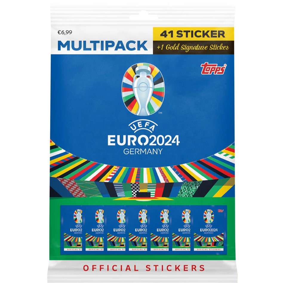 Topps Uefa Euro 2024 Germany A Multipack Album And 41 Stickers + 1 Gol