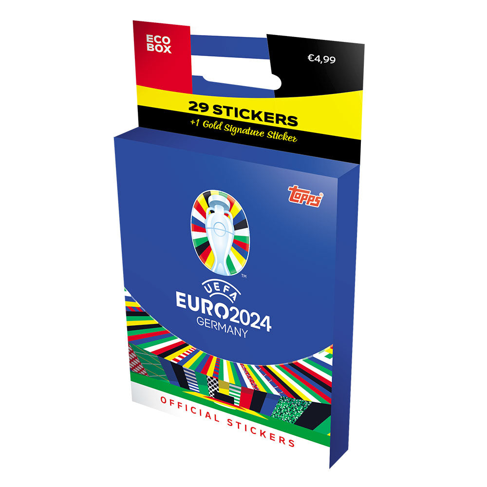 Topps Uefa Euro 2024 Germany A Pack Of 29 Stickers + 1 Gold Signature