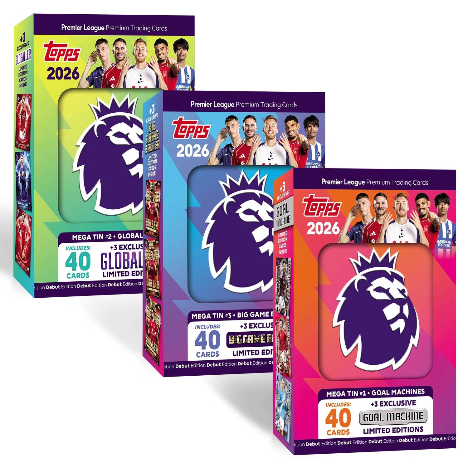 Topps Premier League 2026 Mega Tin Of 40 Cards x 1pc Assortment