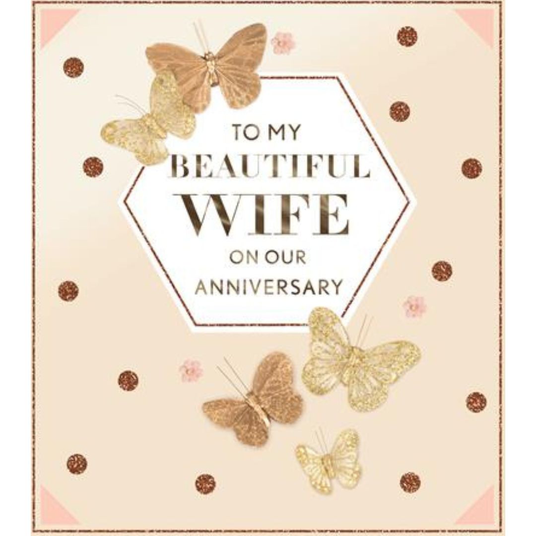 To My Beautiful Wife On Our Anniversary' Greeting Card