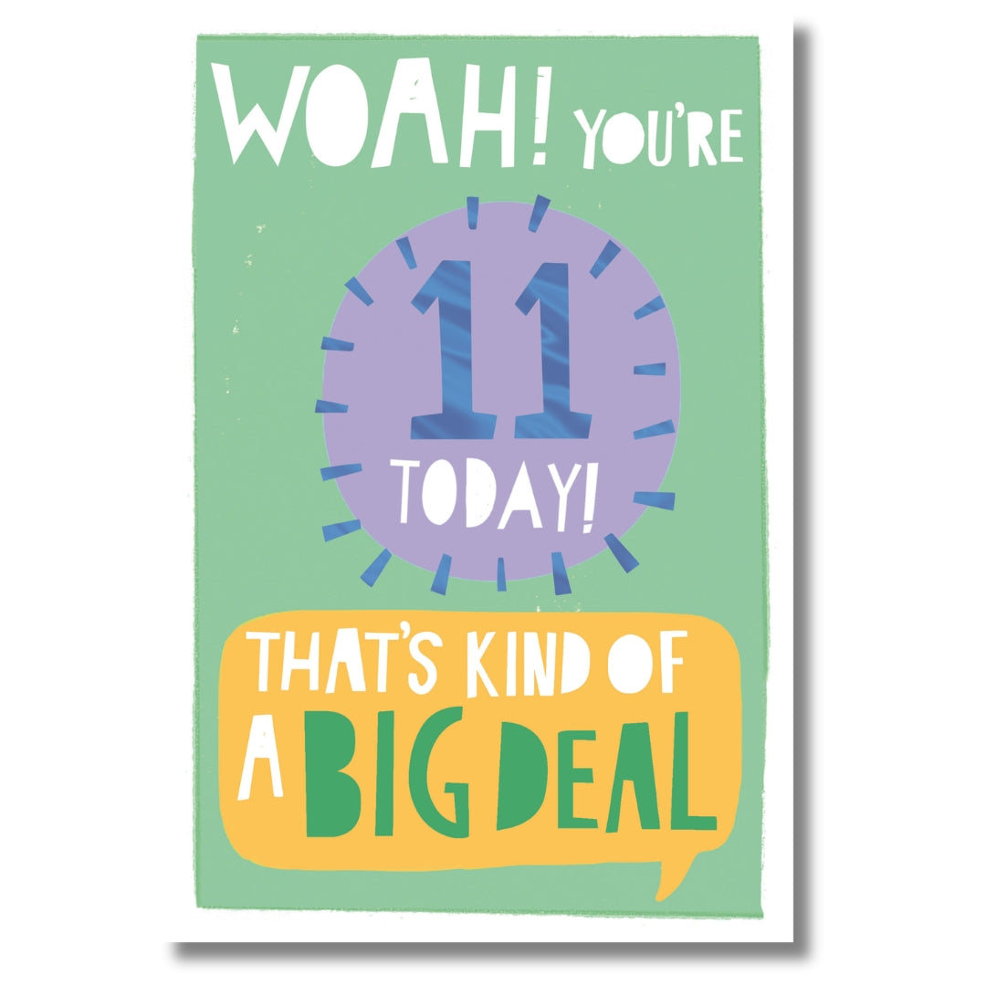 Hallmark Whoa! You're 11 Today! Birthday - Greeting Card