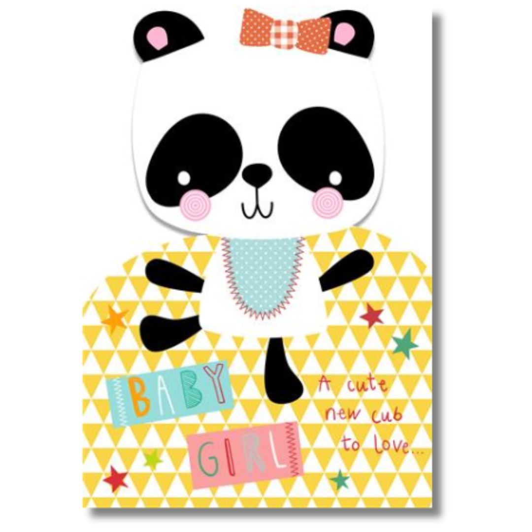 Baby Girl Panda Greeting Card