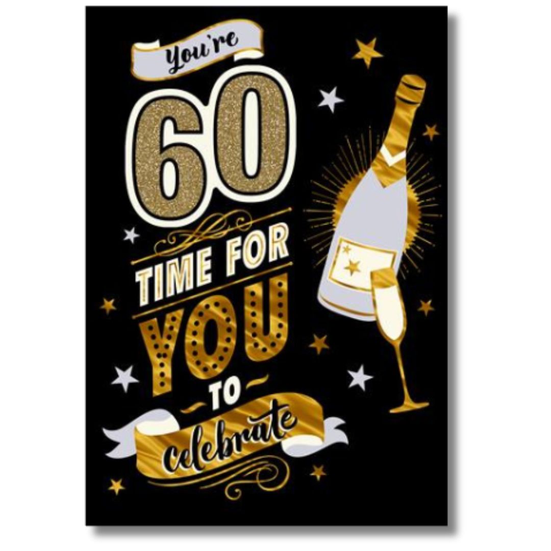 Hallmark You're 60 Time For You To Celebrate  - Greeting Card