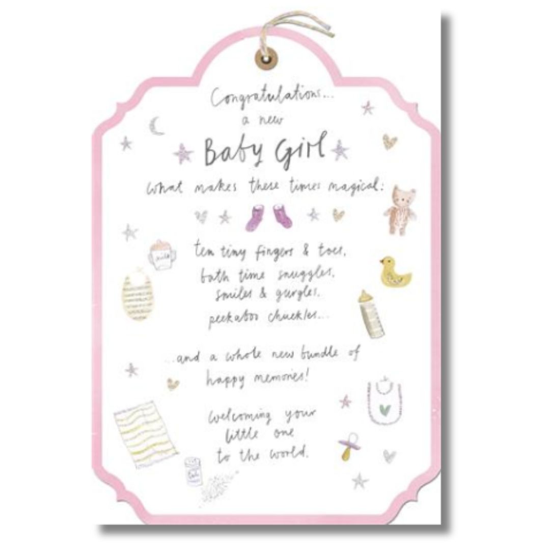 Hallmark Congratulations A New Baby Girl - Greeting Card