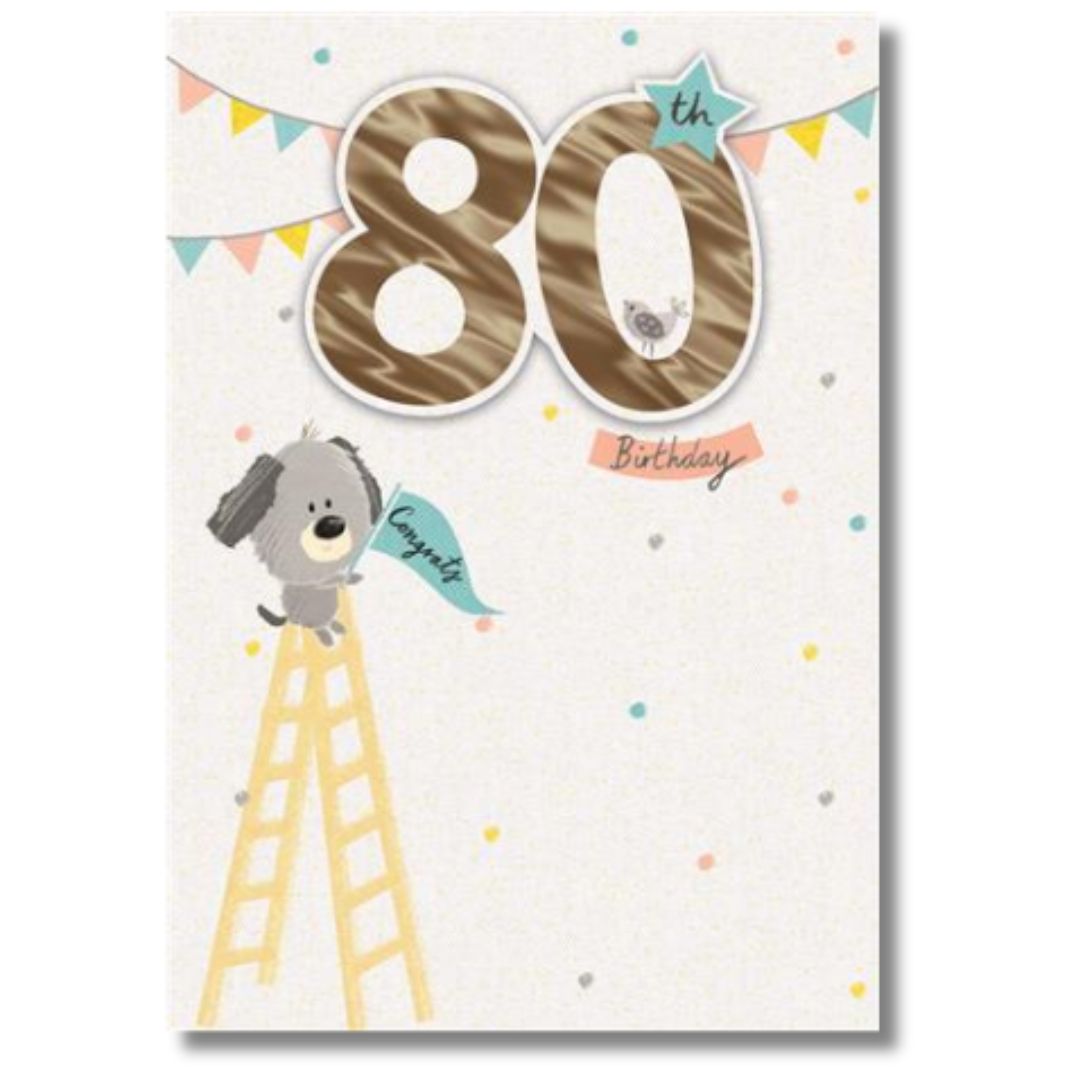 Hallmark 80th Birthday - Greeting Card