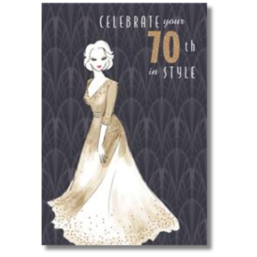 Hallmark Celebrate Your 70th In Style Birthday - Greeting Card