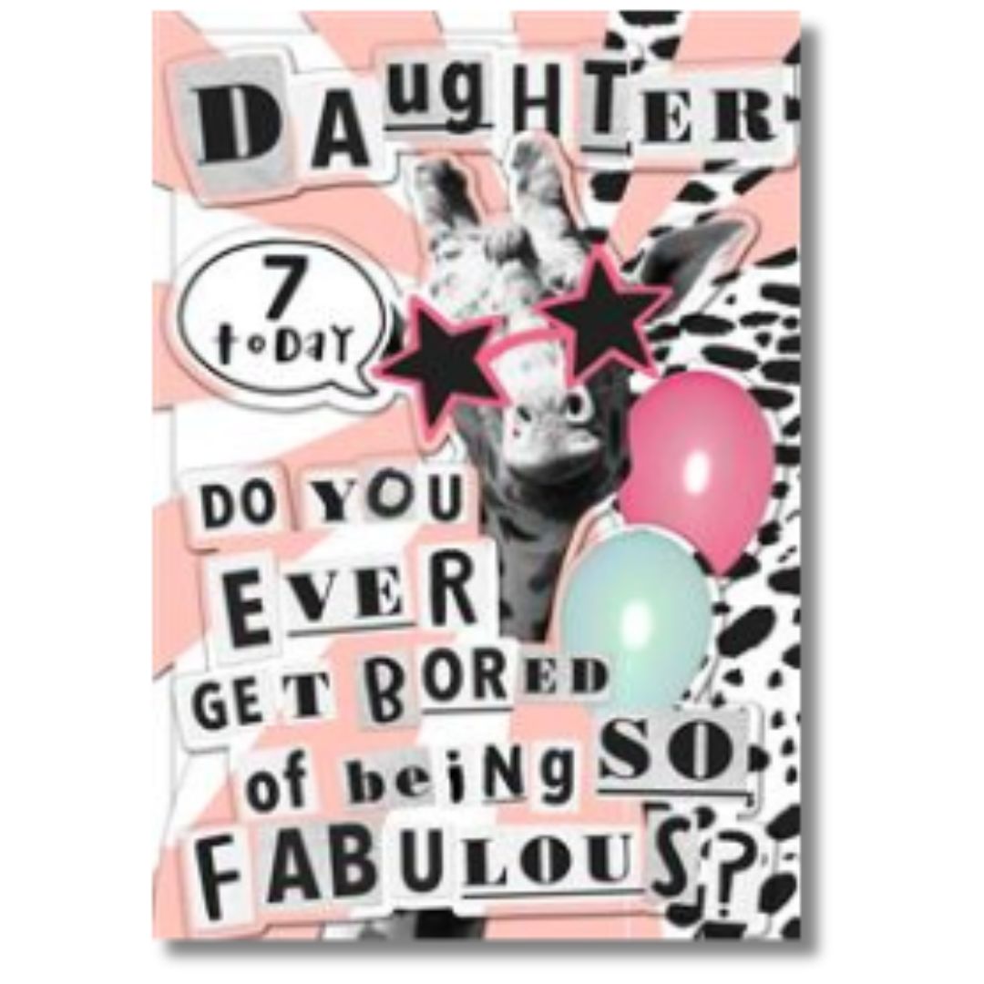 Hallmark Daughter 7 Today Birthday - Greeting Card