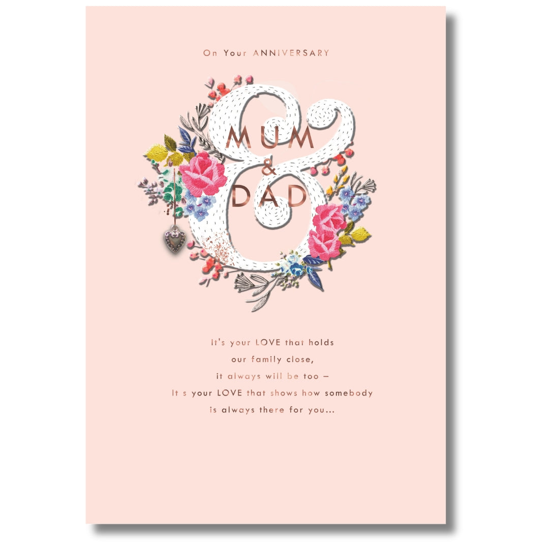 Hallmark On Your Anniversary Mum & Dad - Greeting Card