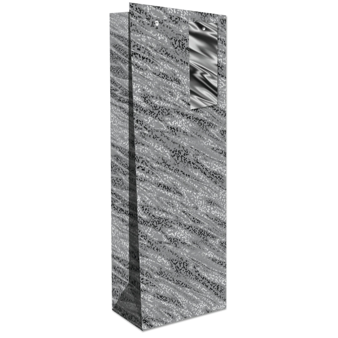 Hallmark Gift Bottle Bag 32.5 x 13cm - Silver