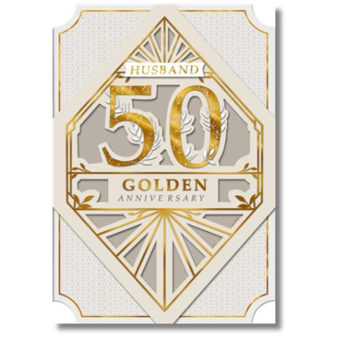 Hallmark Husband 50 Golden Anniversary - Greeting Card