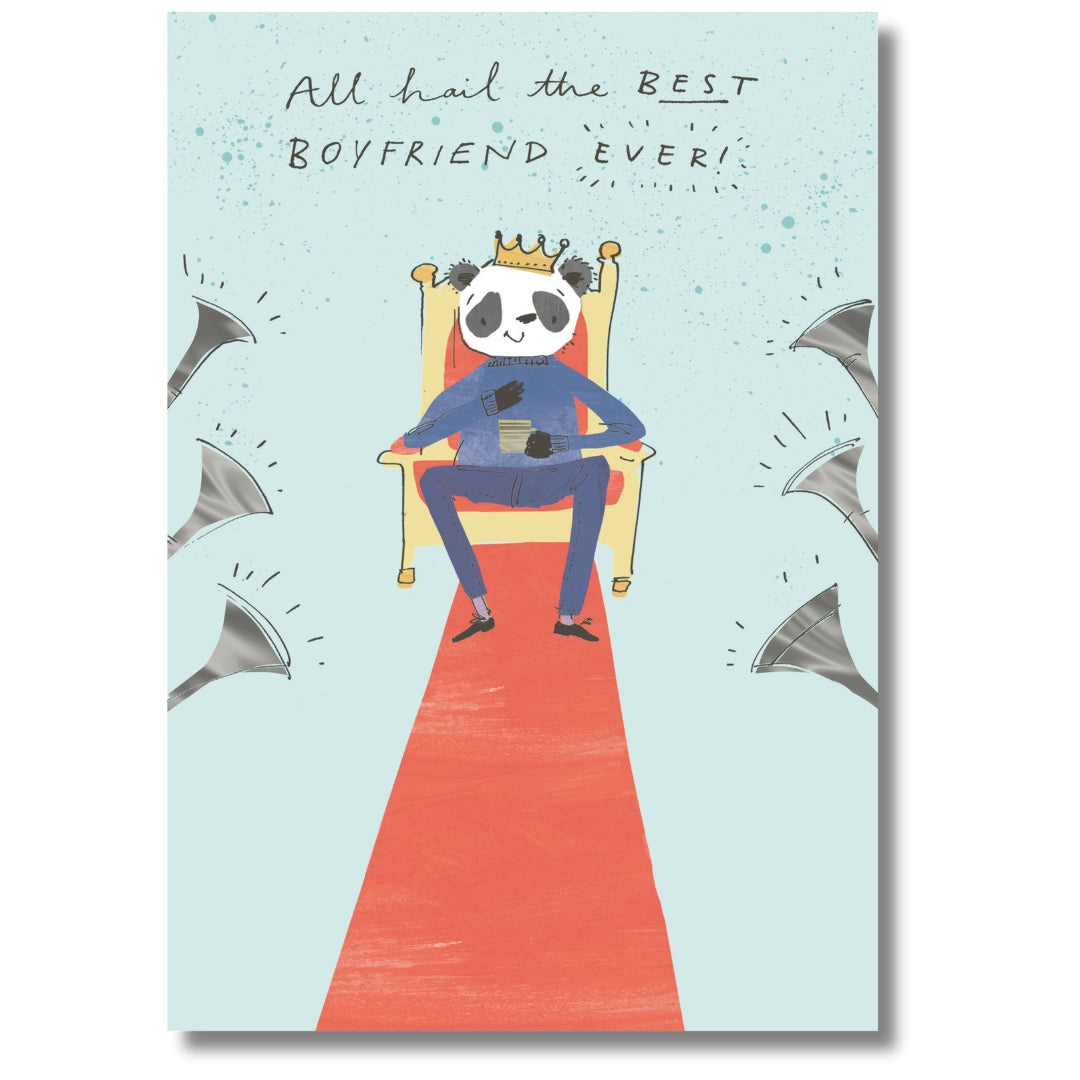 Hallmark All Hail The Best Boyfriend Ever Birthday - Greeting Card
