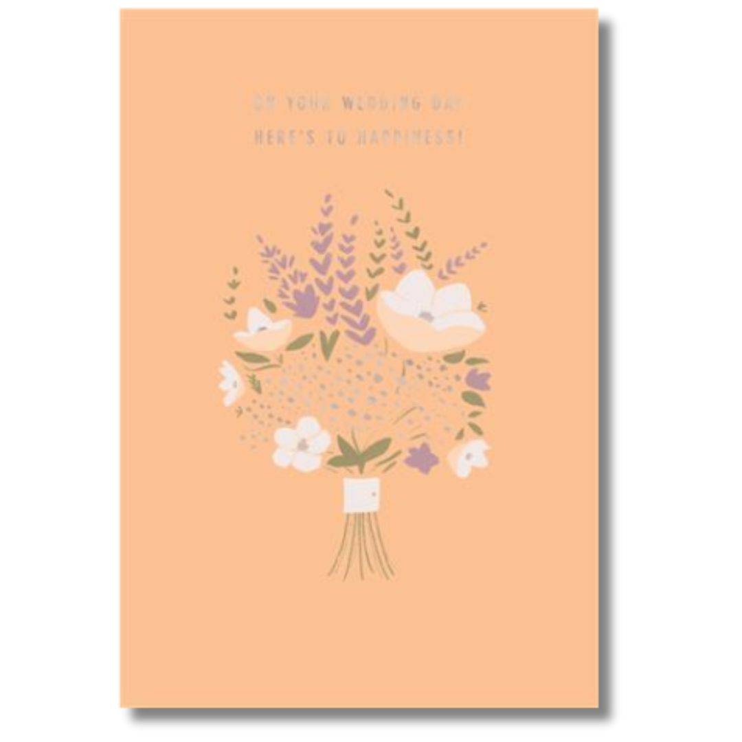 Hallmark On You're Wedding Day Here's To Happiness! - Greeting Card