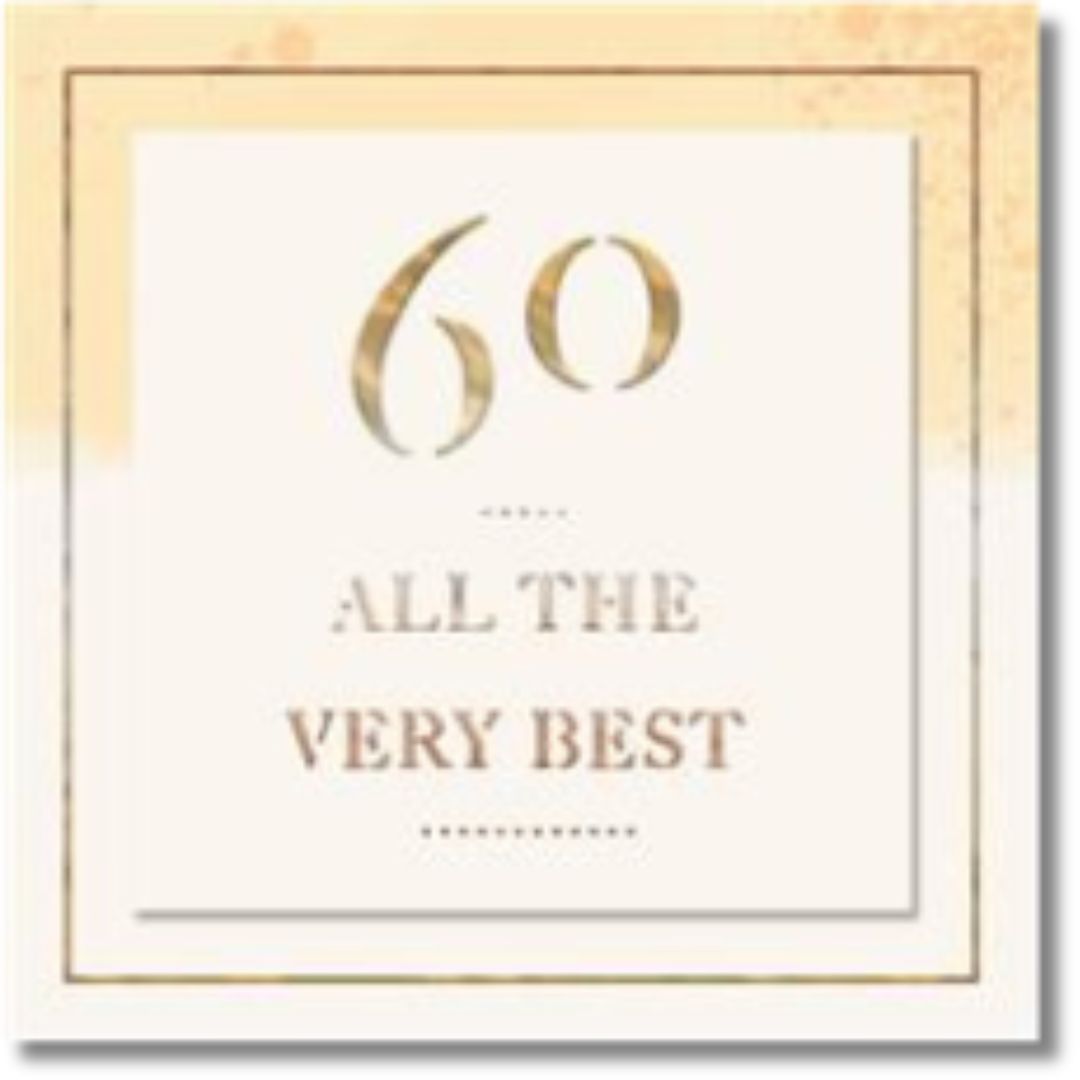 Hallmark 60 All The Very Best Birthday - Greeting Card