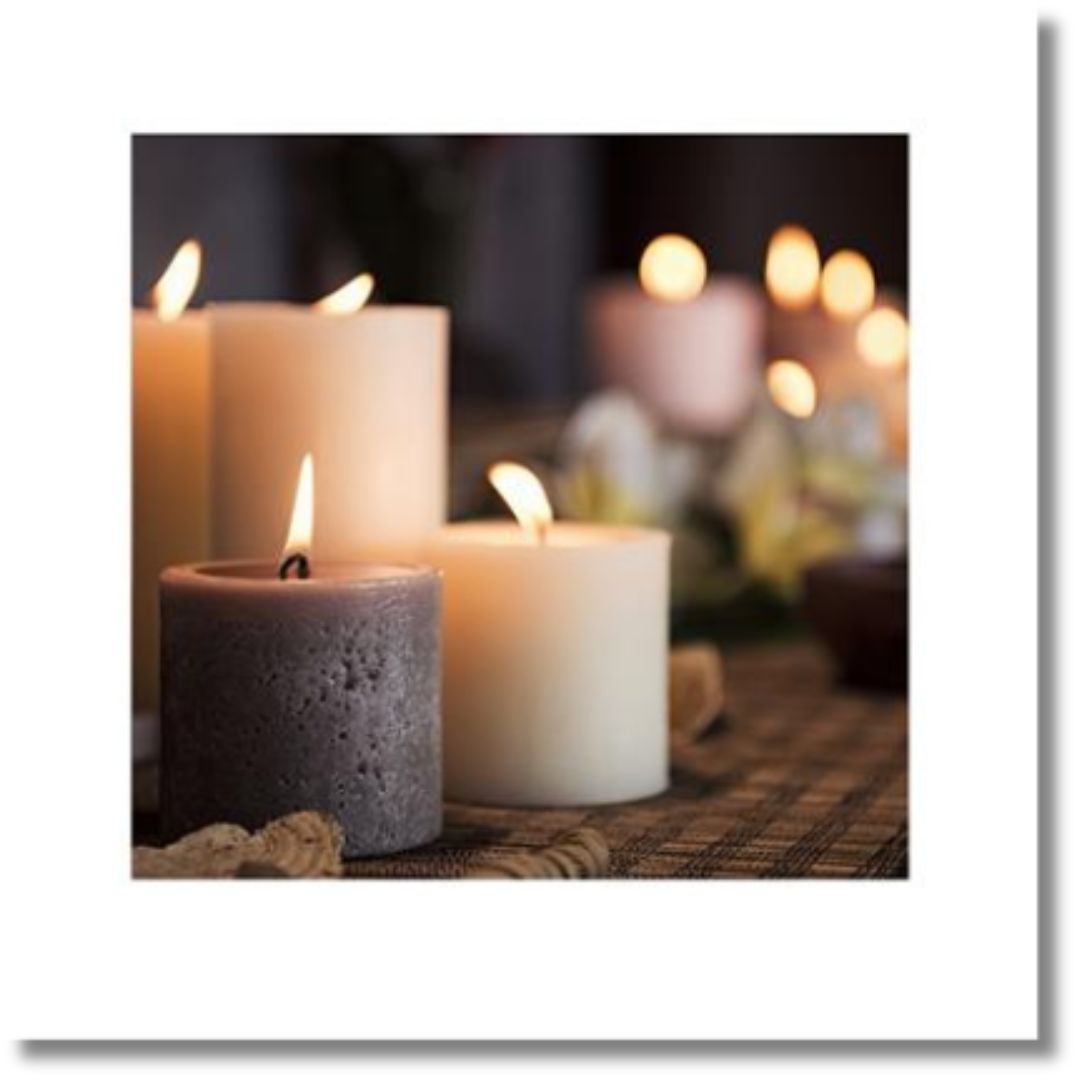 Candle Open Greeting Card