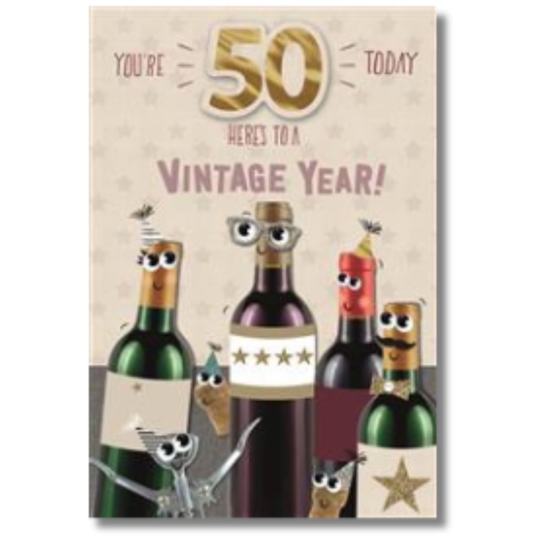 Hallmark You're 50 Today Vintage Year! Birthday - Greeting Card