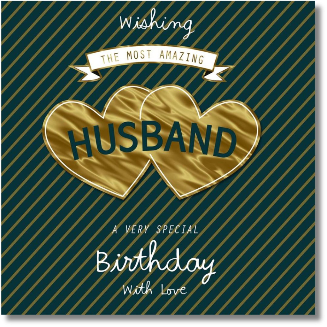 Hallmark Wishing The Most Amazing Husband Birthday - Greeting Card Square