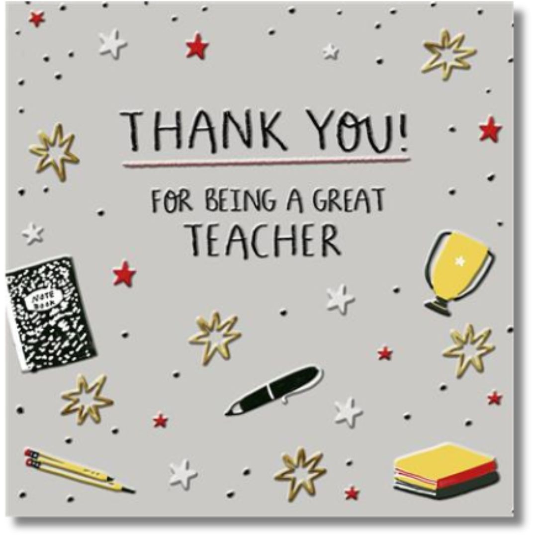 Hallmark Thank You For Being A Great Teacher - Greeting Card