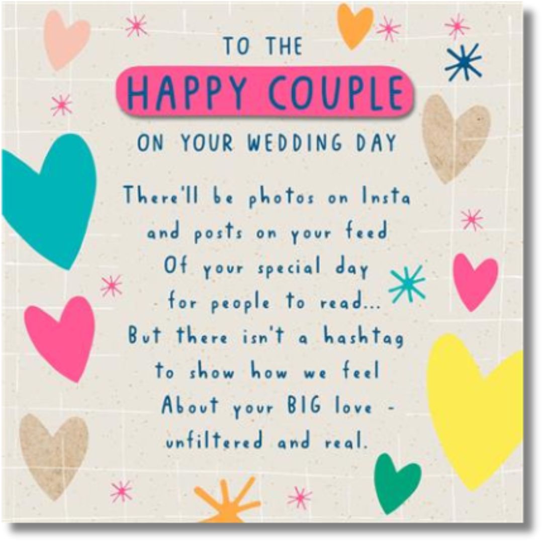 Hallmark To The Happy Couple On Your Wedding Day - Greeting Card