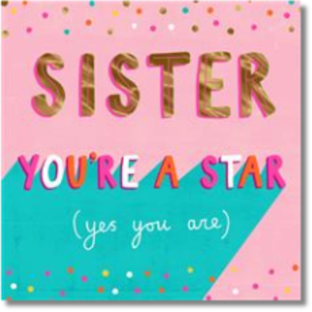 Hallmark Sister You're A Star Birthday - Greeting Card