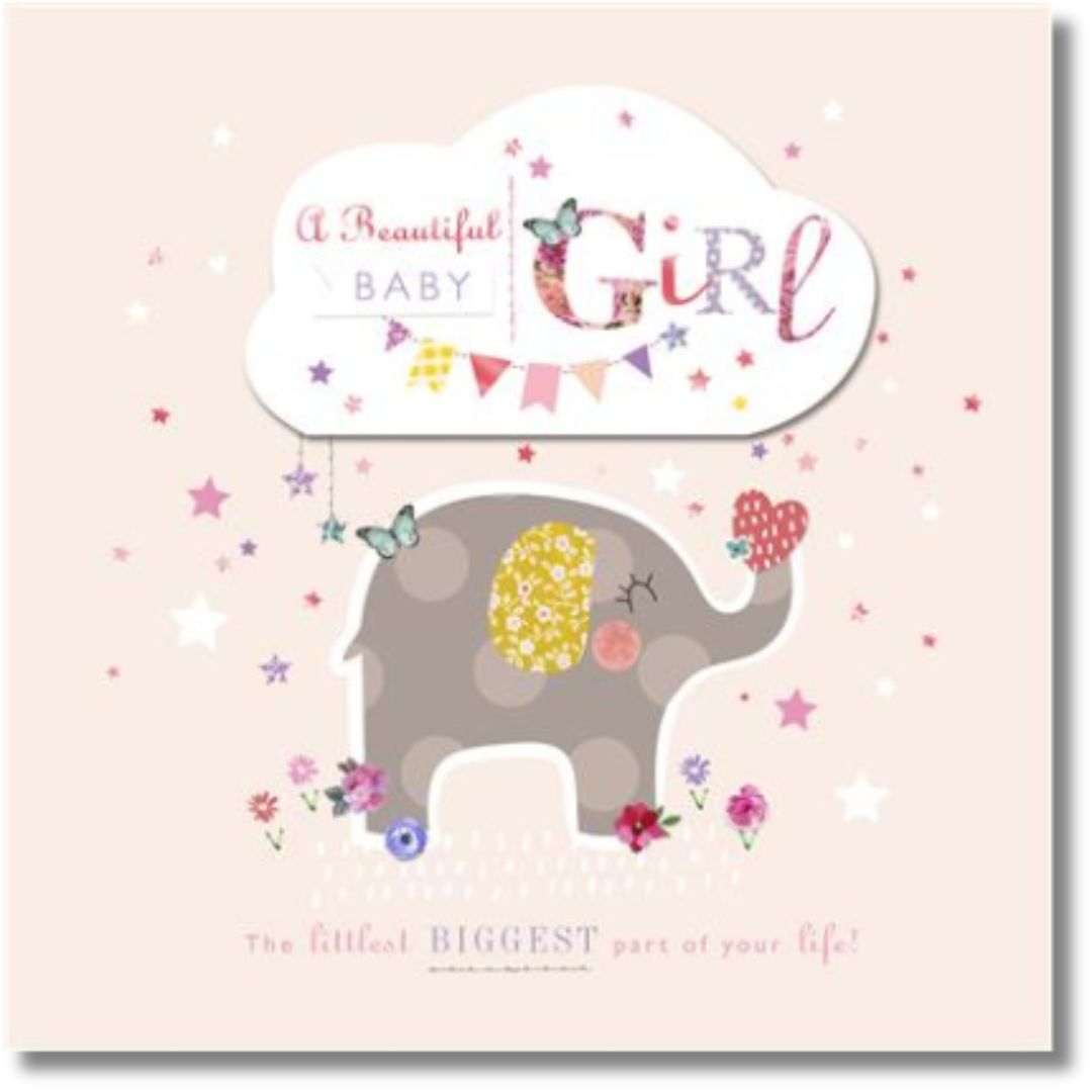 Hallmark A Beautiful Baby Girl - Greeting Card