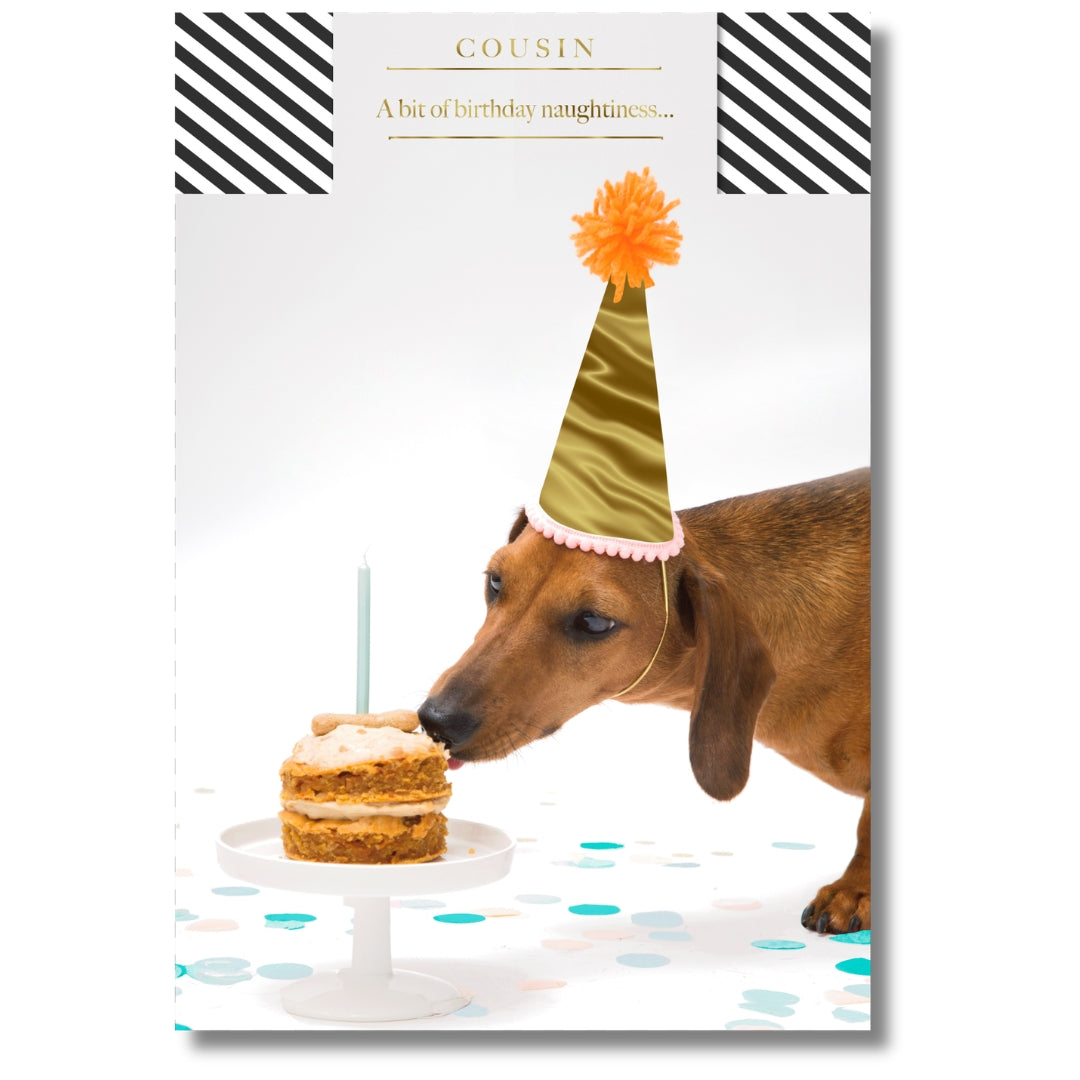 Hallmark Cousin A Bit Of Birthday Naughtiness... - Greeting Card
