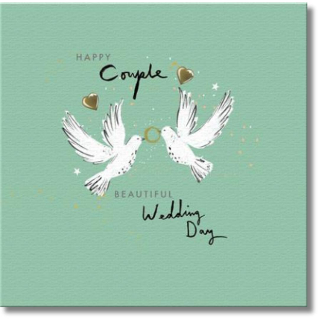 Hallmark Happy Couple Beautiful Wedding Day - Greeting Card