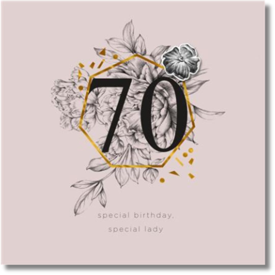 Hallmark 70 Special Birthday, Special Lady - Greeting Card