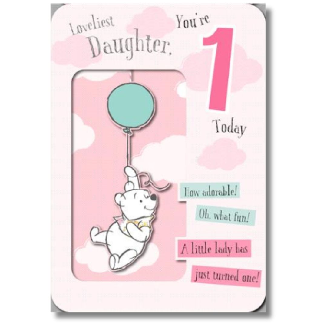 Hallmark Loveliest Daughter, You're 1 Today - Greeting Card