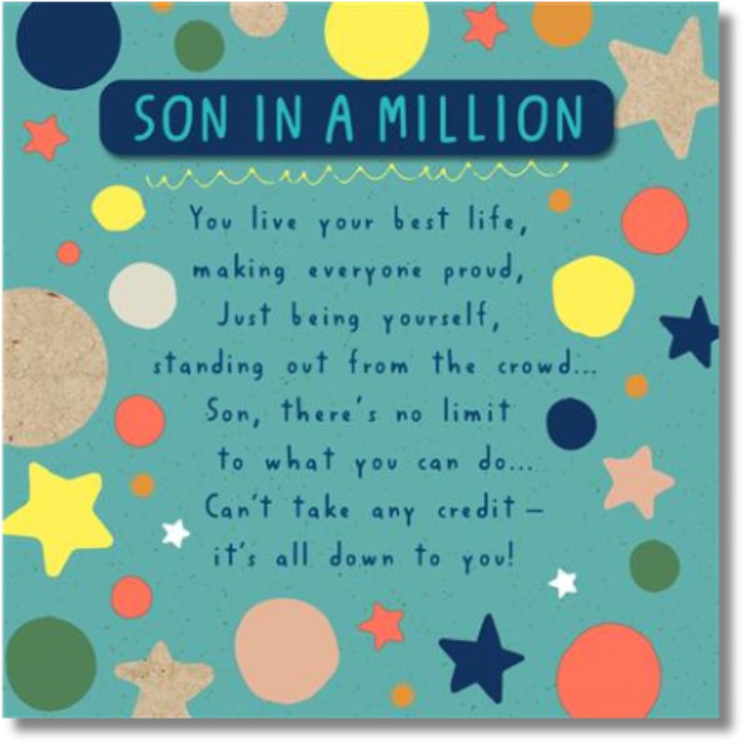 Hallmark Son In A Million Birthday - Greeting Card