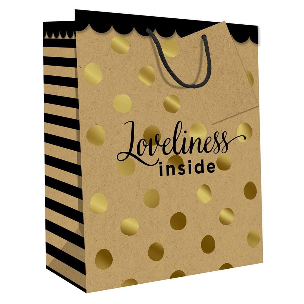 Hallmark Gift Bag Medium 33 x 26.5cm - Loveliness Inside