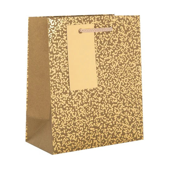 Hallmark Gift Bag Gold Speckled Small 16.5 x 14cm