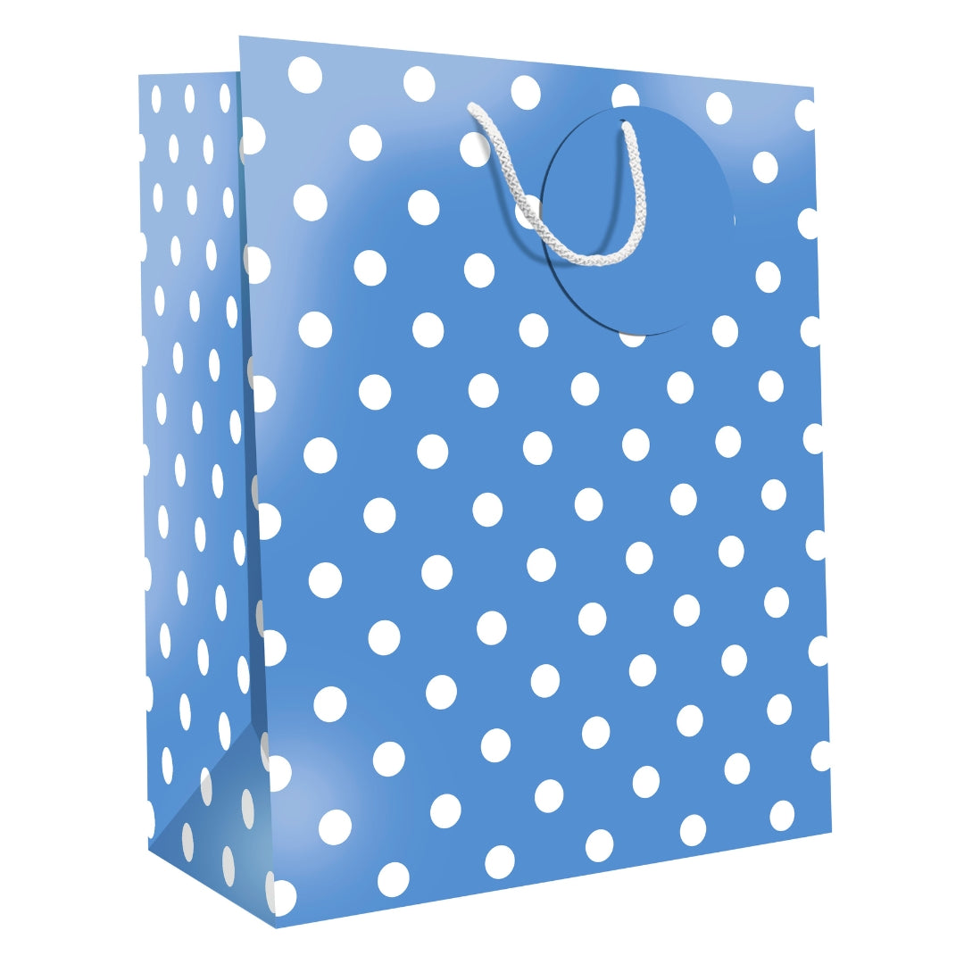 Hallmark Gift Bag Medium 33 x 26.5cm - Blue Polka
