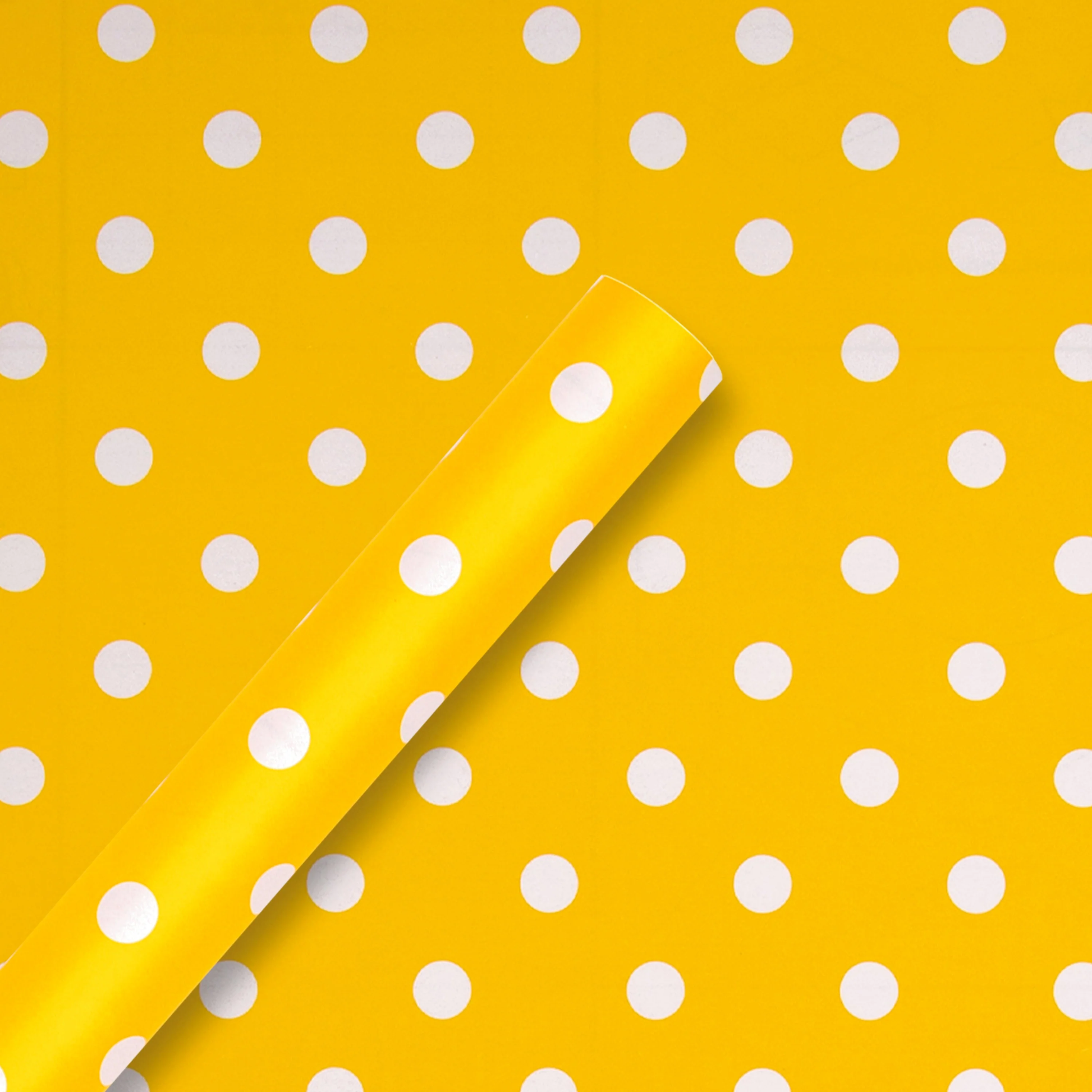 Hallmark Gift Wrapping Paper 0.7 x 2m Yellow With Dots