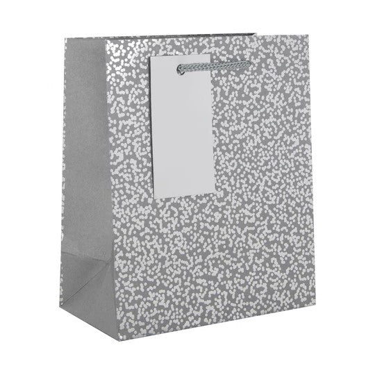 Hallmark Gift Bag Silver Speckled Small 16.5 x 14cm