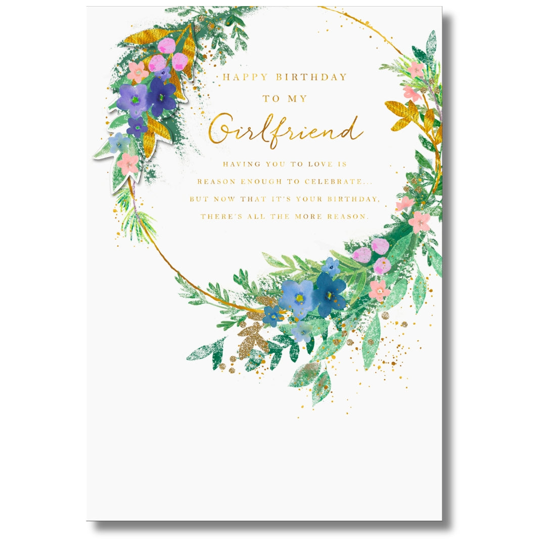 Hallmark Happy Birthday To My Girlfriend - Greeting Card