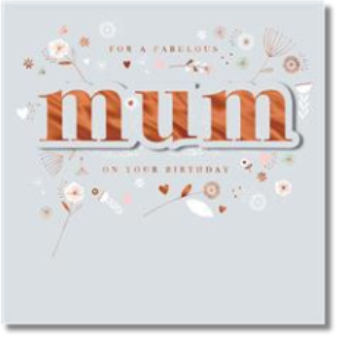 Hallmark For A Fabulous Mum On Your Birthday - Greeting Card