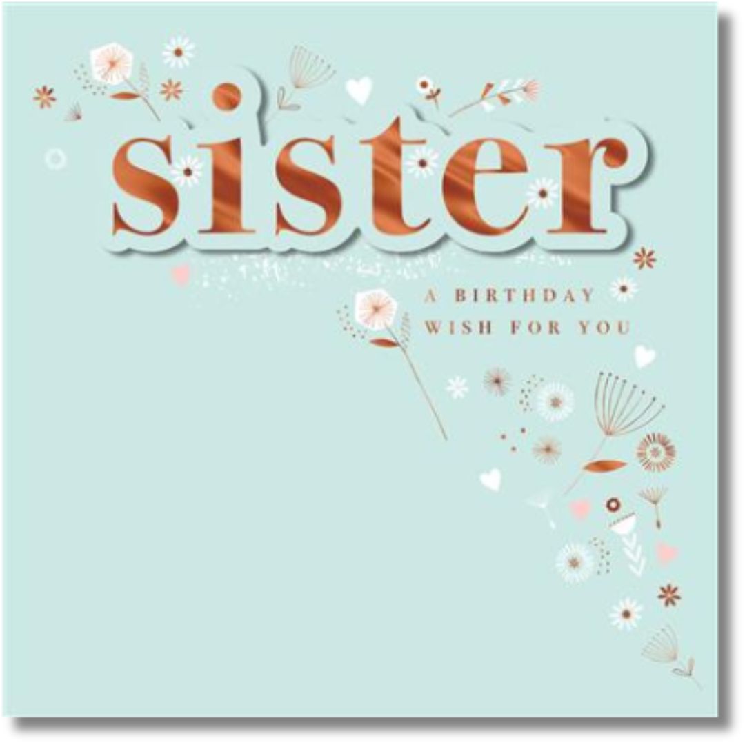 Hallmark Sister A Birthday Wish For You - Greeting Card