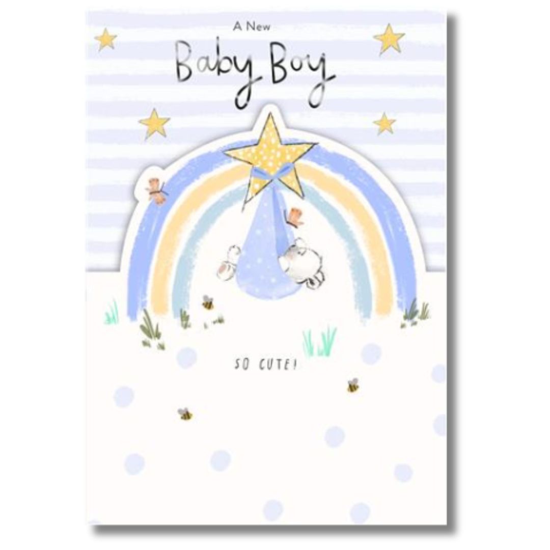 Hallmark A New Baby Boy So Cute - Greeting Card