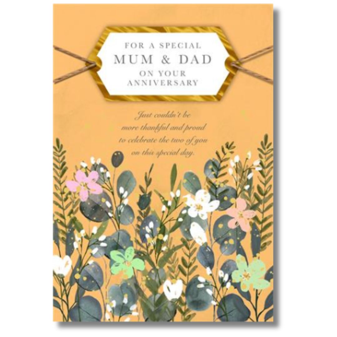 Mum & Dad On Your Anniversary Greeting Card