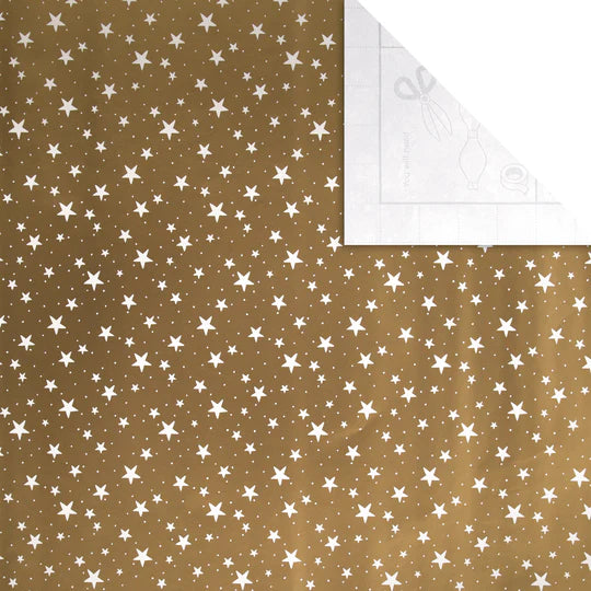 Hallmark Christmas Wrapping Paper 3m Gold/White x 1pc Assortment