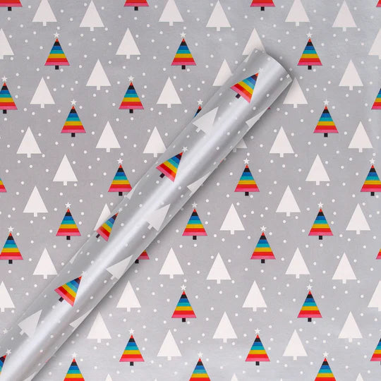 Hallmark Christmas Wrapping Paper 3m Rainbow Tree Design