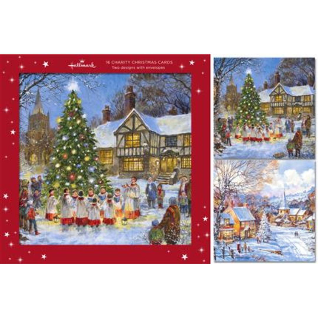 Hallmark Christmas Town A Box Of 16 Charity Christmas Cards