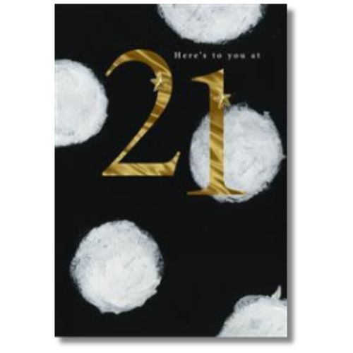 Hallmark Here's To You At 21 - Greeting Card