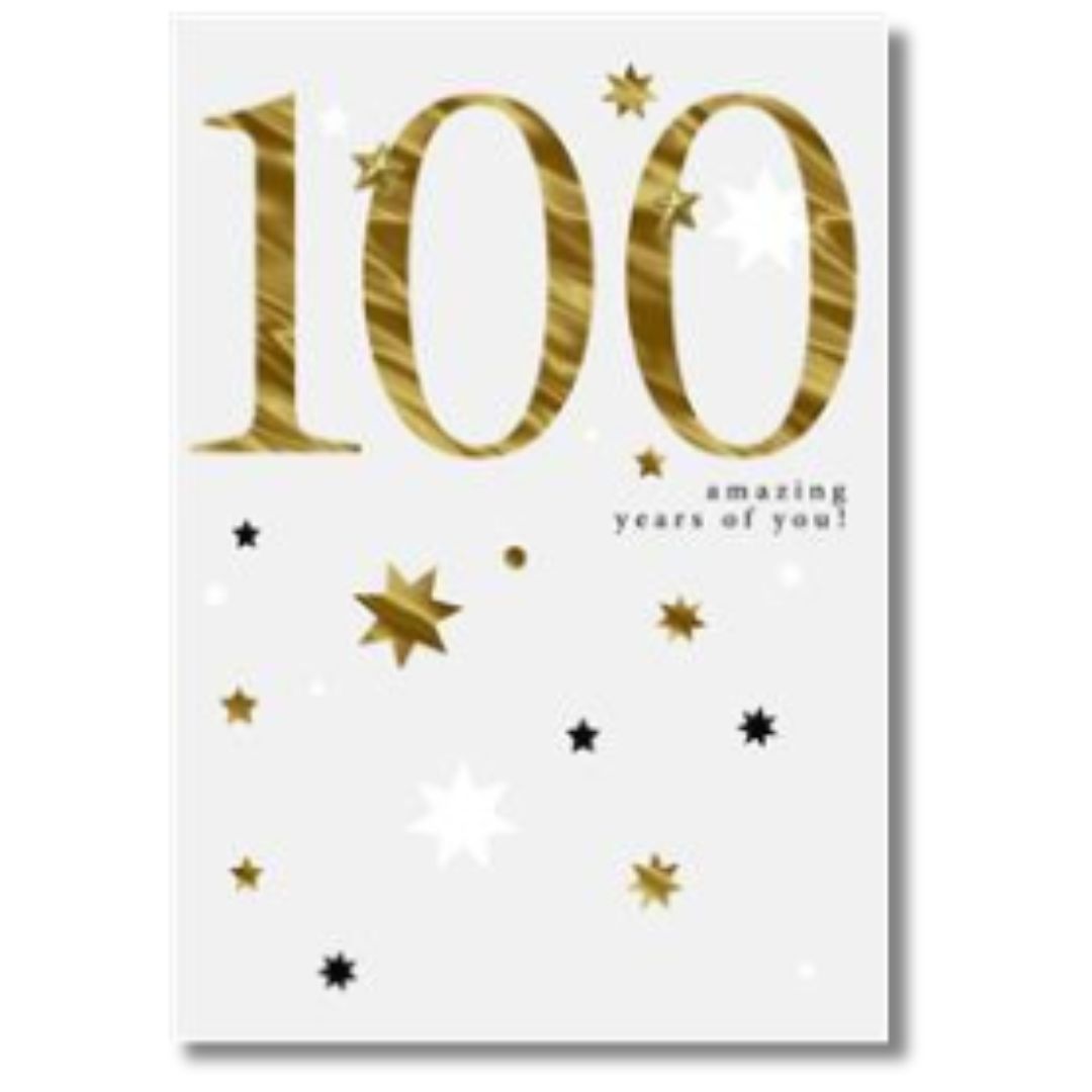 Hallmark 100 Amazing Years Of You! Birthday - Greeting Card