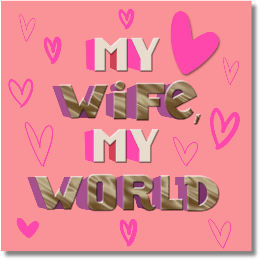 Hallmark My Wife My World Valentine's Day - Greeting Card