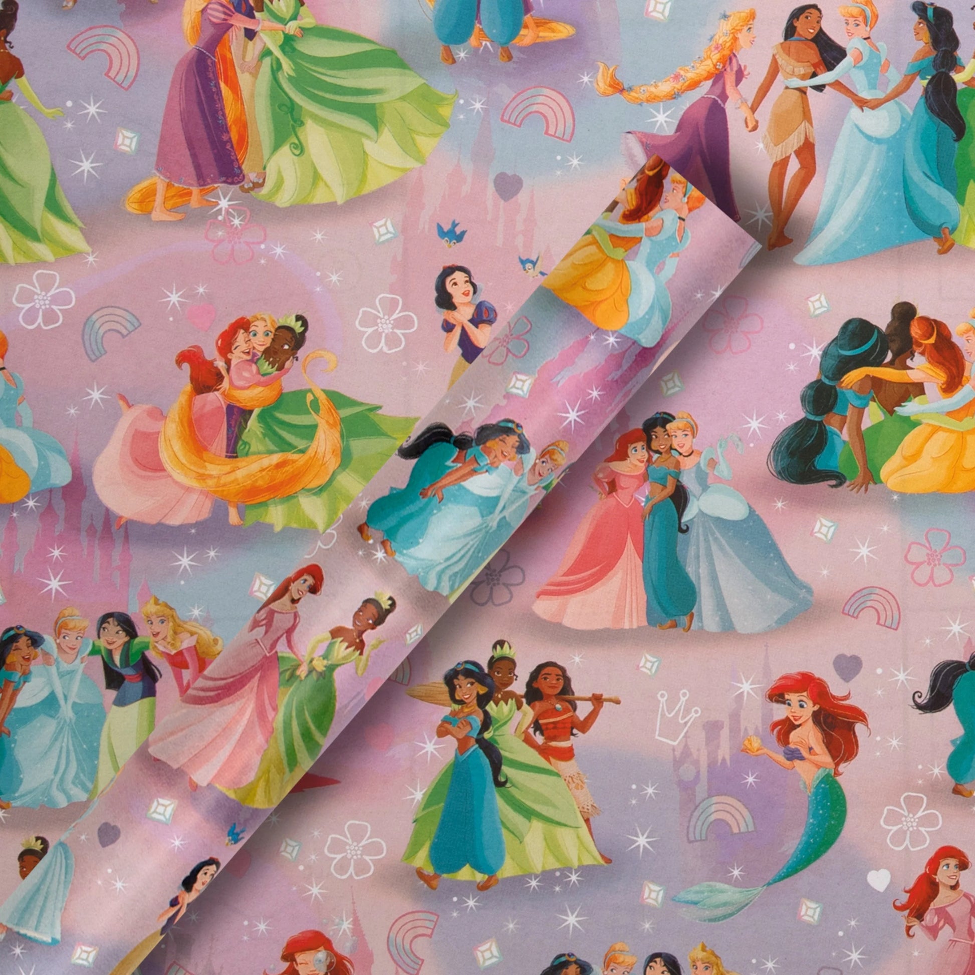 Hallmark Gift Wrapping Paper Roll 2m Pink Disney Princesses